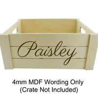 Personalised MDF Name for Crate 