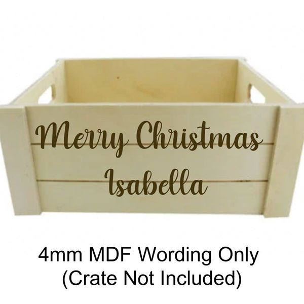 Personalised Merry Christmas MDF Wording