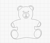 Teddy Bear MDF Shape with detailing
