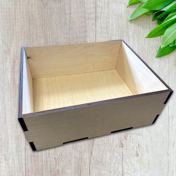 Birch Crate Wooden Box 