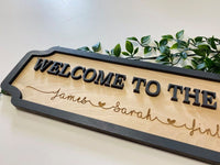 Welcome to the Madhouse Personalised Sign from crafty souls