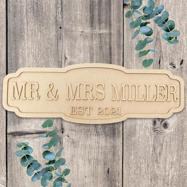 Personalised Mr & Mrs Street Sign 
