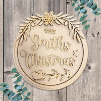 The "Surname" Christmas Family Sign by crafty souls