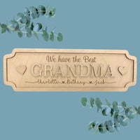 Personalised Engraved Best Grandma Street Sign by crafty souls craft blanks