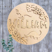 Personalised Dinosaur Sign with Dino Font