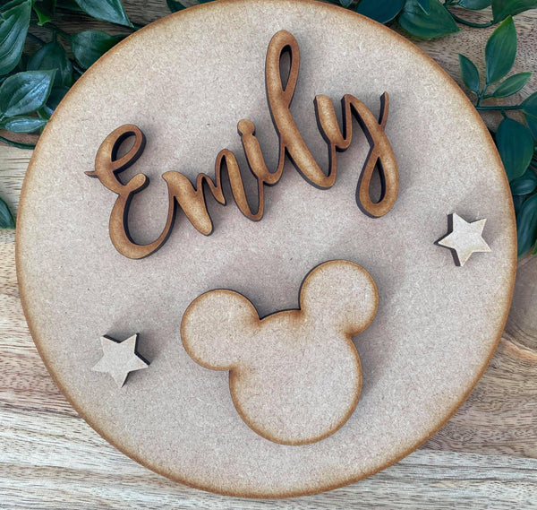 Personalised Magical Mouse Round/Door Plaque