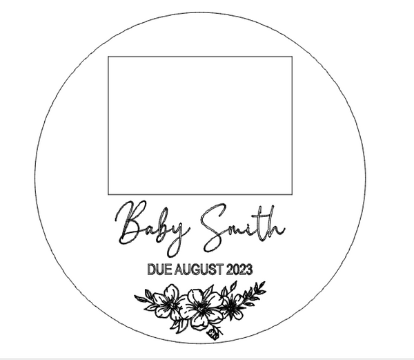 Pregnancy Announcement Birch Disc