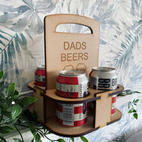 Personalised Beer Carrier - Father's Day Gifts 6mm MDF