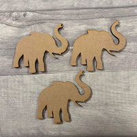 MDF Elephant Shapes - Pack of 3