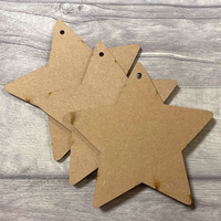 MDF Star with Hanging Hole - Pack of 3