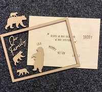 Bear Family Personalised Sign