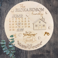 New Home Round Plaque personalised gift