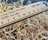 close up of crafty souls wooden ruler for teachers 
